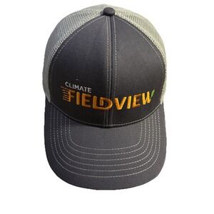 Climate Fieldview-Agricultural-Gray Adjustable Trucker Hat H163
